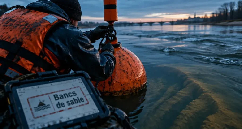 Près de Nantes, les baliseurs surveillent des bancs de sable plus mobiles