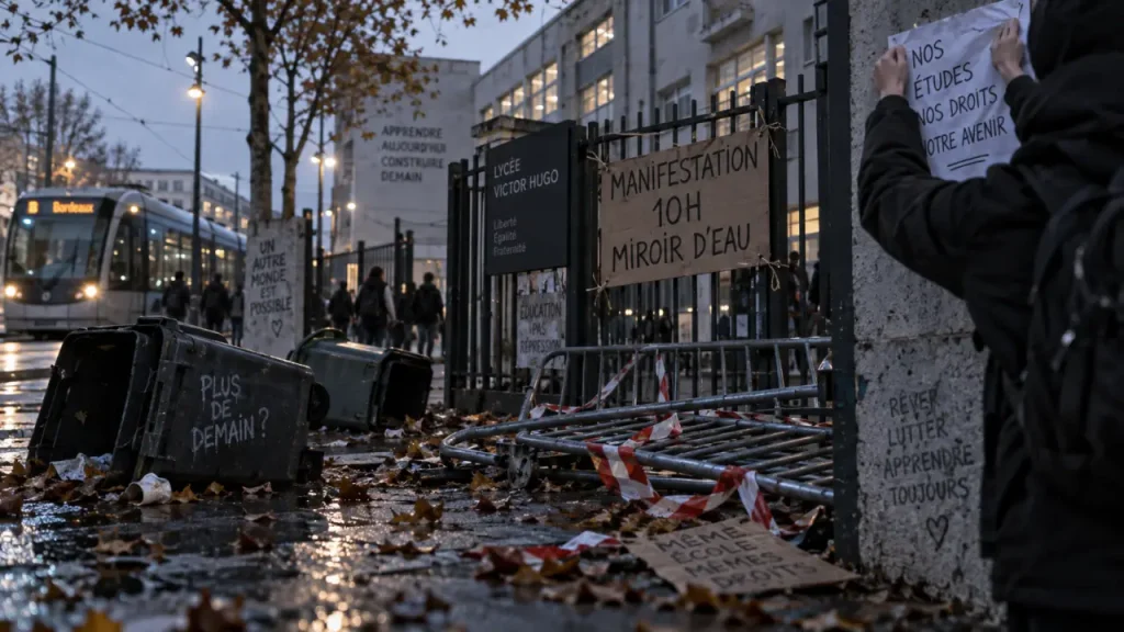 À Nantes, des lycées bloqués jeudi avant une manifestation au Miroir d’eau
