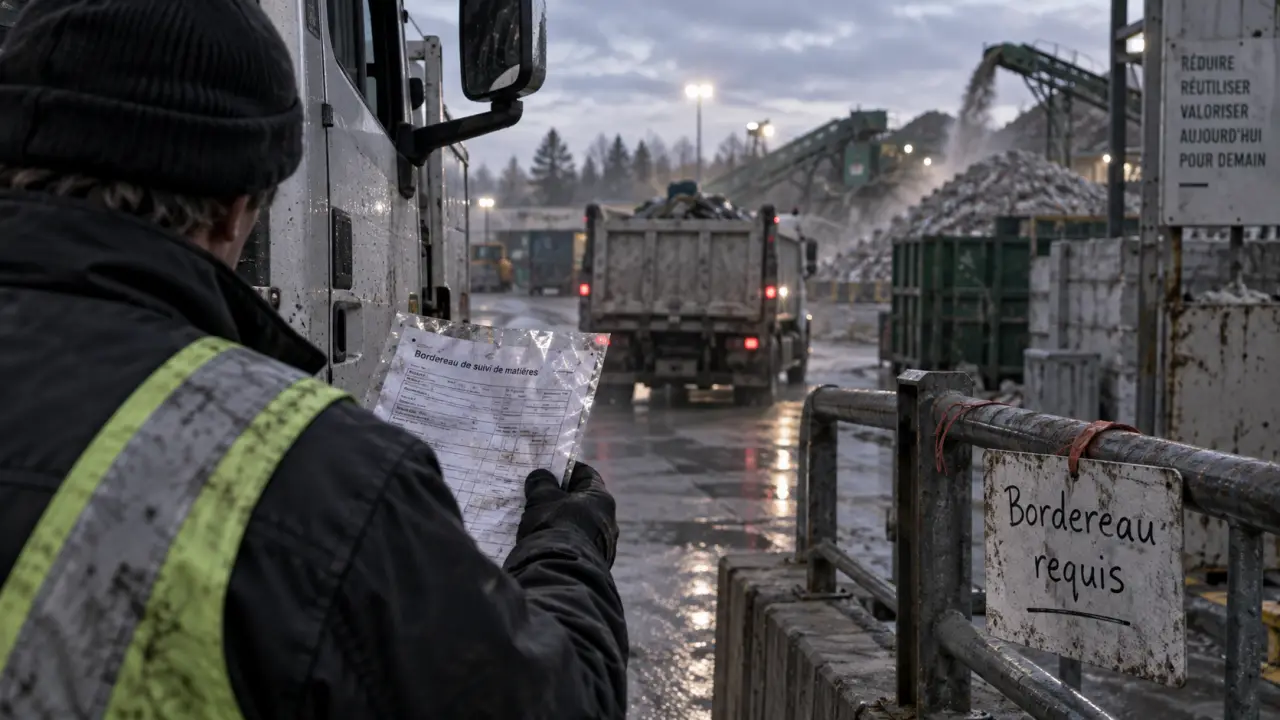 À l’écocentre de l’île de Nantes, les camions soumis au bordereau