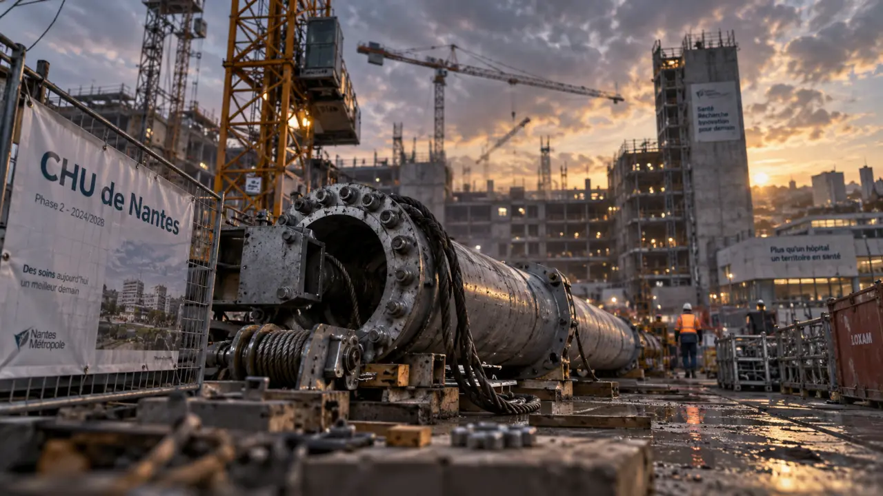 Futur CHU de Nantes : la dernière grue du chantier a été démontée