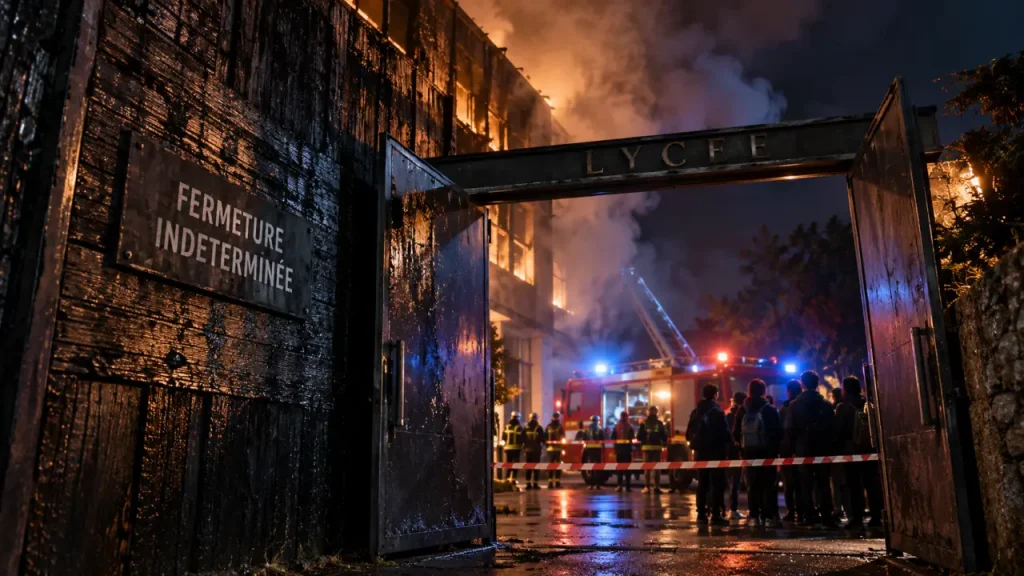 Incendie au lycée Nelson Mandela : l'établissement ferme ses portes
