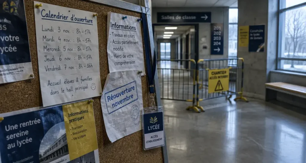 Lycée Nelson-Mandela : une réouverture prévue en novembre