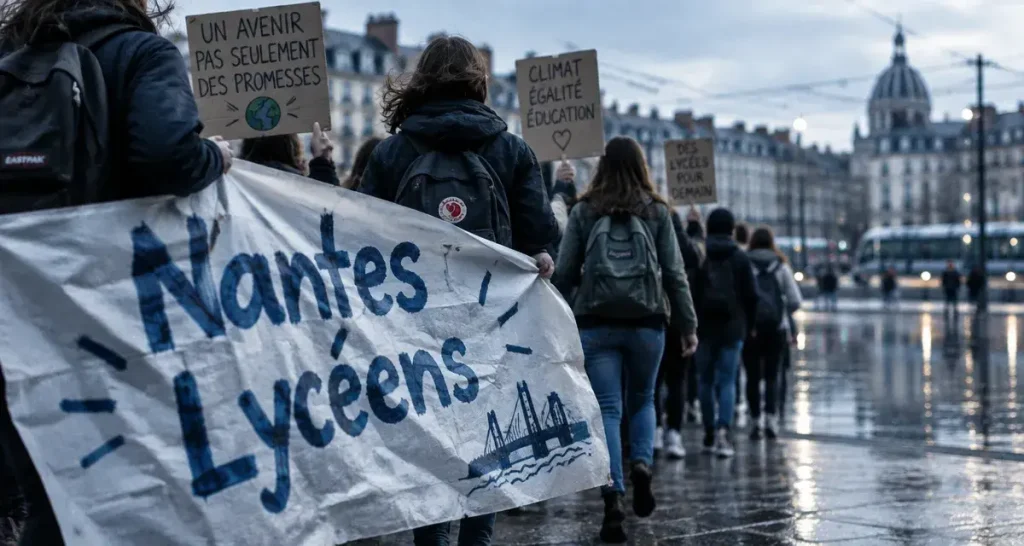 À Nantes, 9 000 personnes mobilisées lors de la manifestation lycéenne