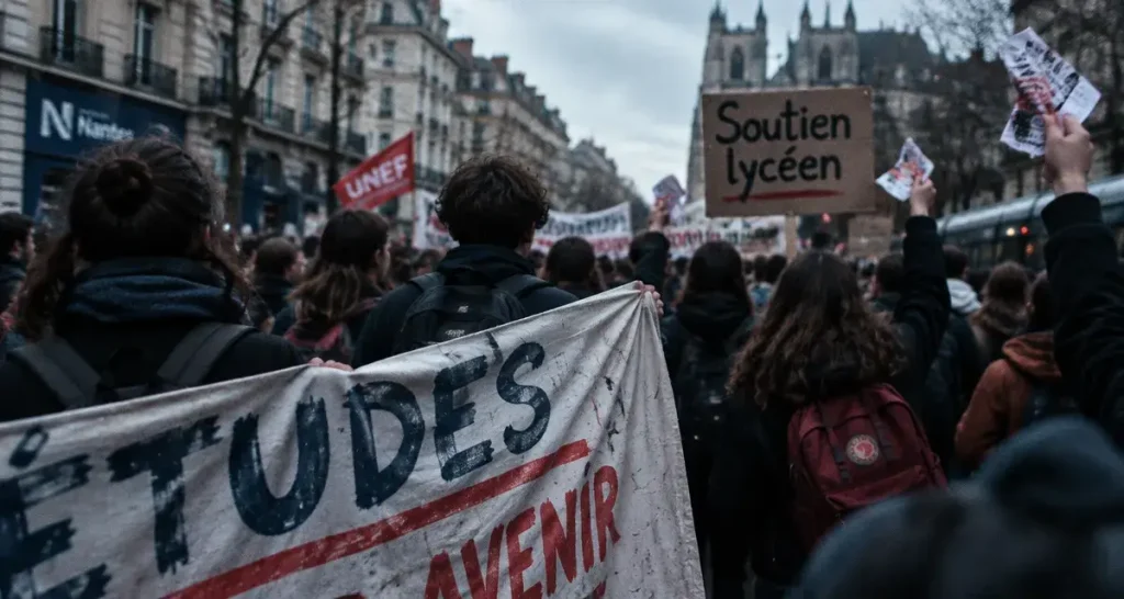 À Nantes, 1 500 personnes ont défilé pour soutenir le mouvement lycéen