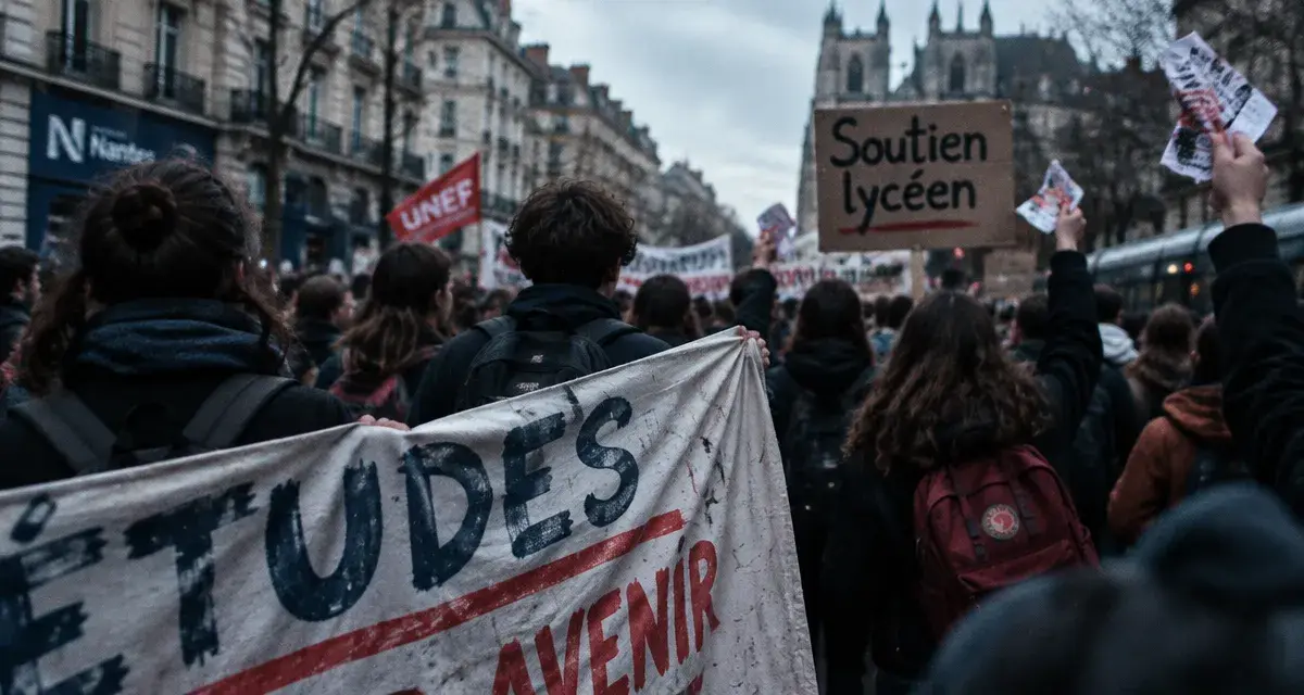 À Nantes, 1 500 personnes ont défilé pour soutenir le mouvement lycéen