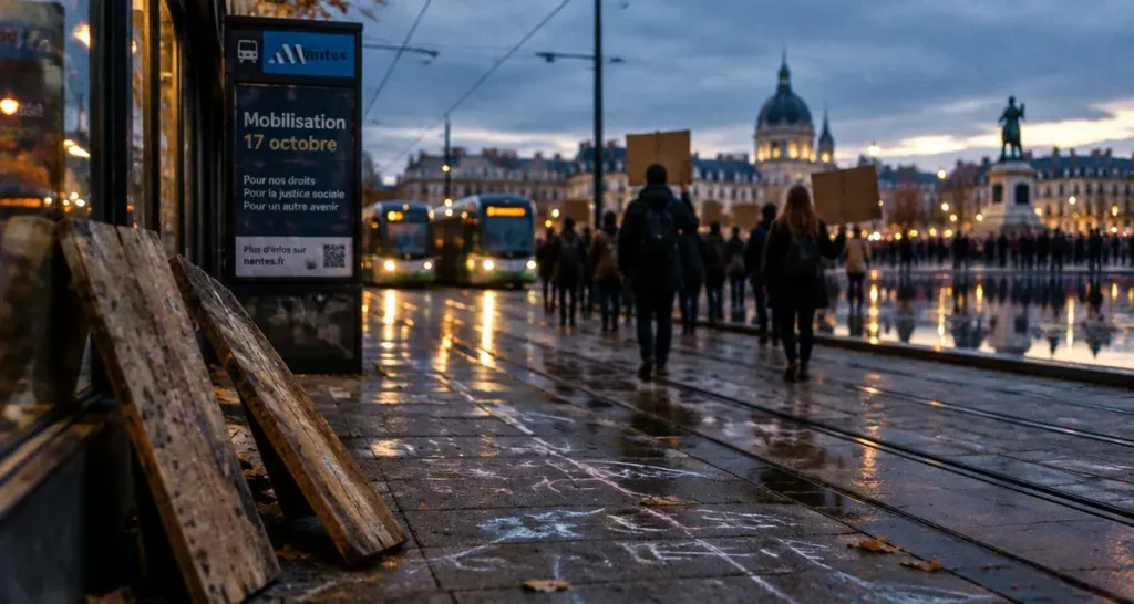 Mobilisation du 17 octobre à Nantes : rassemblements et trams interrompus