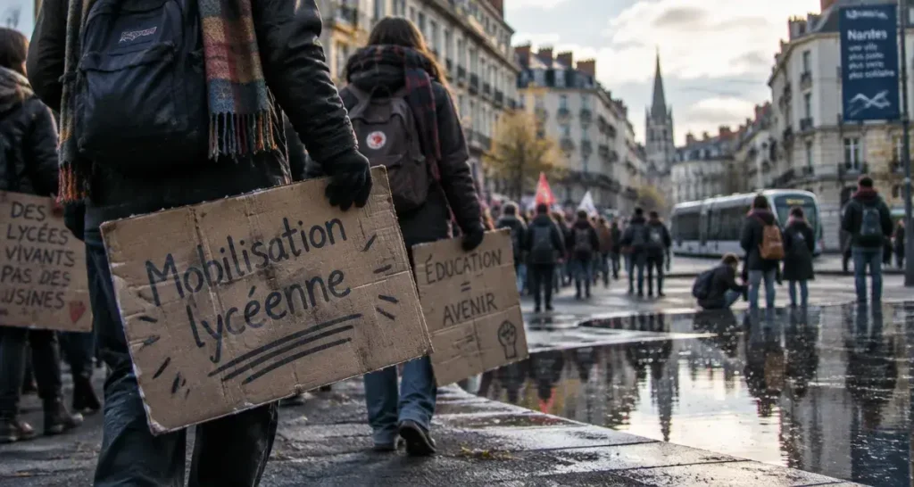 Mobilisation lycéenne : plus de 3 000 manifestants dans les rues de Nantes