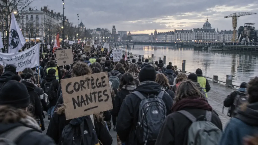 À Nantes, environ 8 000 personnes réunies lors d’un cortège jeudi