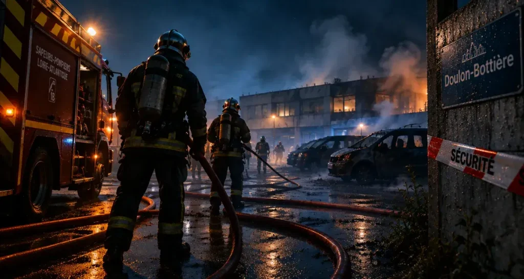 Nantes : huit véhicules détruits par un incendie rue de la Colétrie