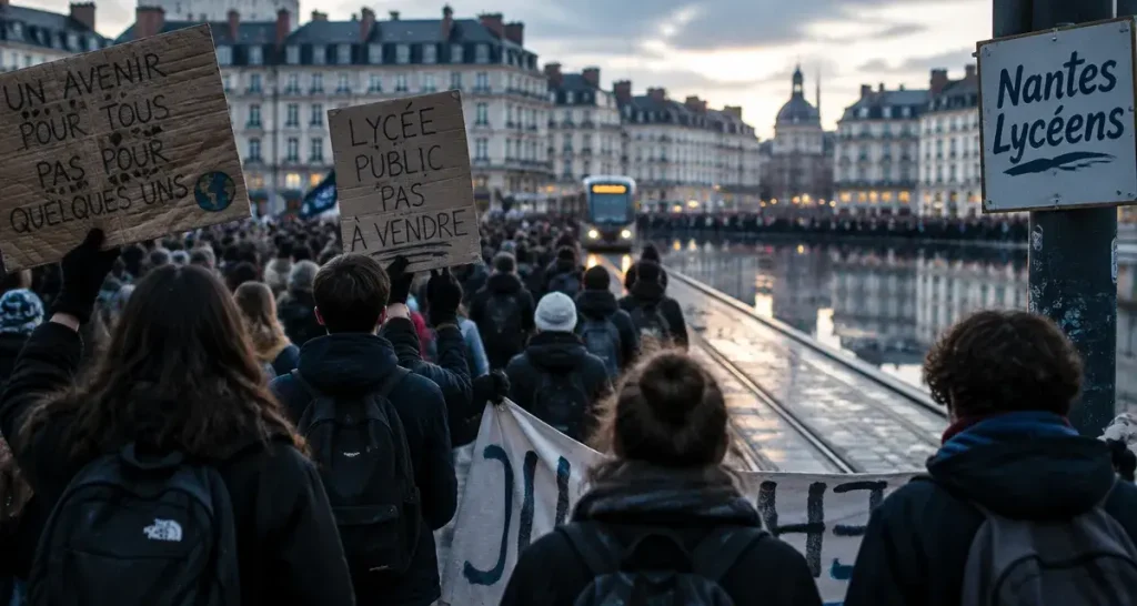 Nantes : une manifestation lycéenne rassemble plus de 3 000 personnes