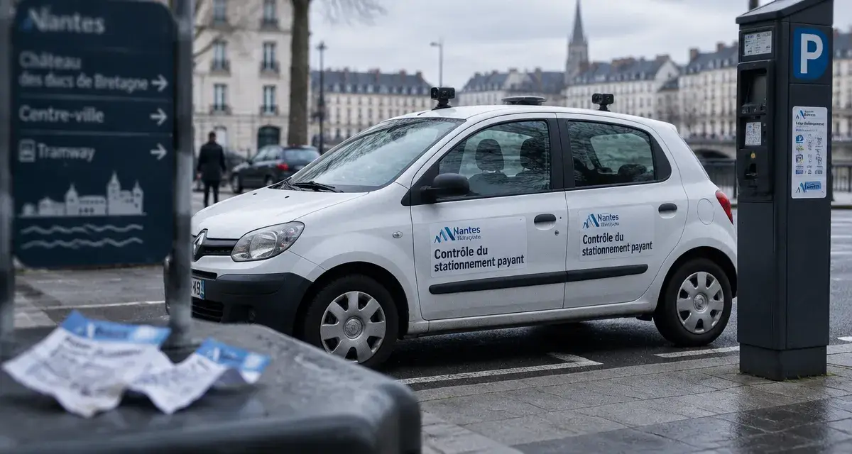 À Nantes, les voitures radars signalent le contrôle du stationnement payant