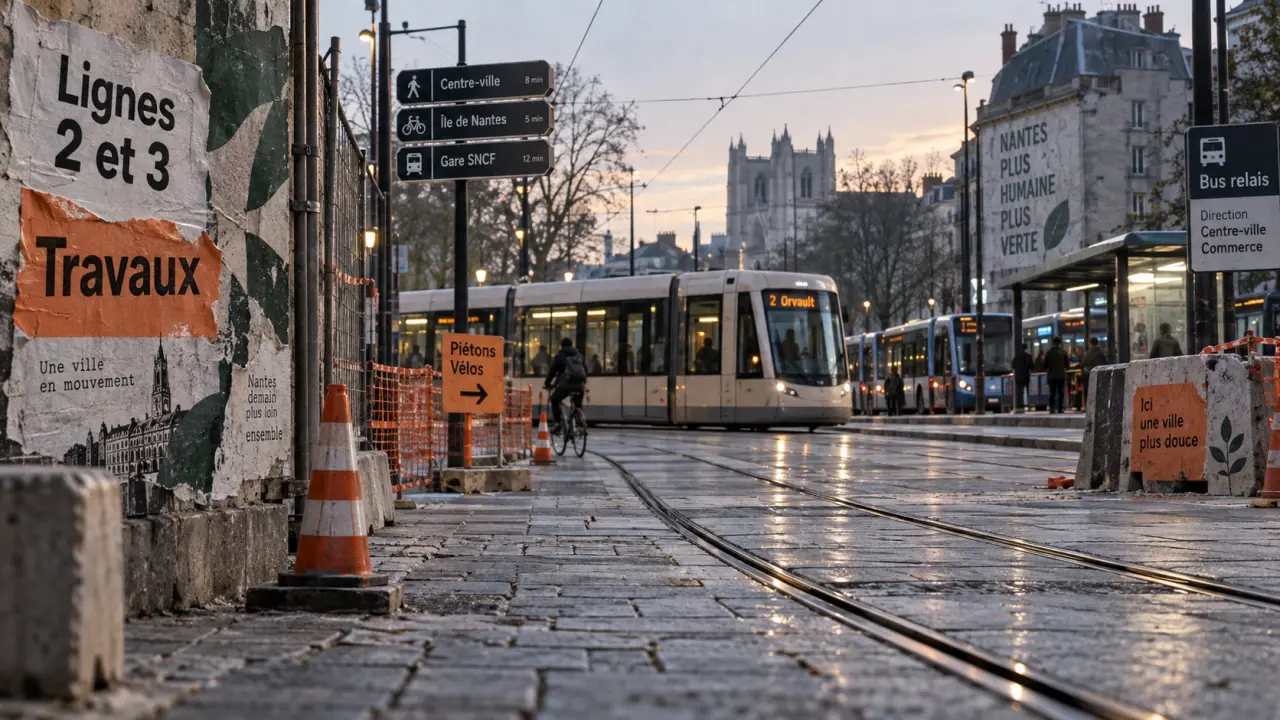 Tramway à Nantes : les lignes 2 et 3 coupées du 19 octobre au 1er novembre